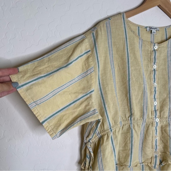 Madewell Drawstring Waist Shirt in Atlantic Stripe - Picture 6 of 10